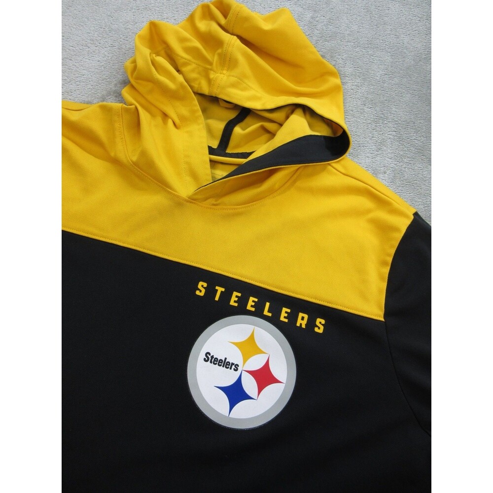 Pittsburgh Steelers NFL Nike Men's Size Large Pullover Hooded Long Sleeve Black